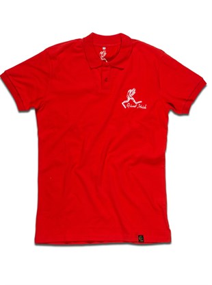 GIANT STRIDE MAN POLO T-SHIRT RED